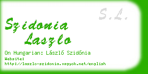 szidonia laszlo business card